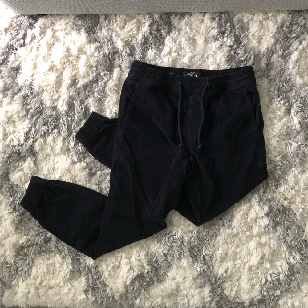 Hollister Navy Corduroy Jogger